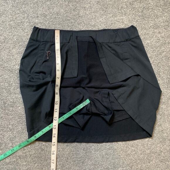 Golfino Skort Womens 4 Black Pull On Pockets Shorts Lined Performance Golf Mini - Picture 8 of 12